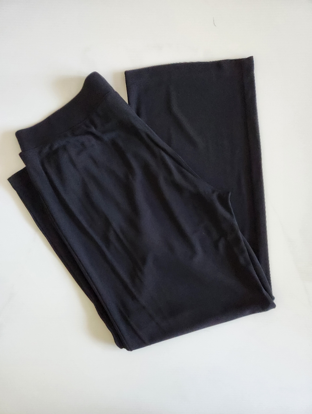 Lands' End Black Knit Pants with Elastic Waist